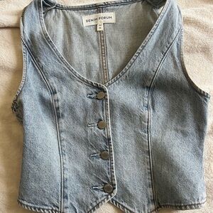 Denim Forum Aritzia Denim Vest